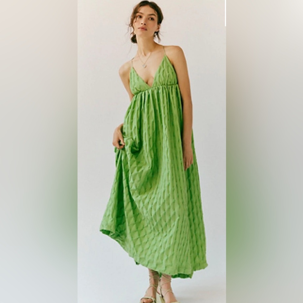 Free People Green Maxi Dress 👗